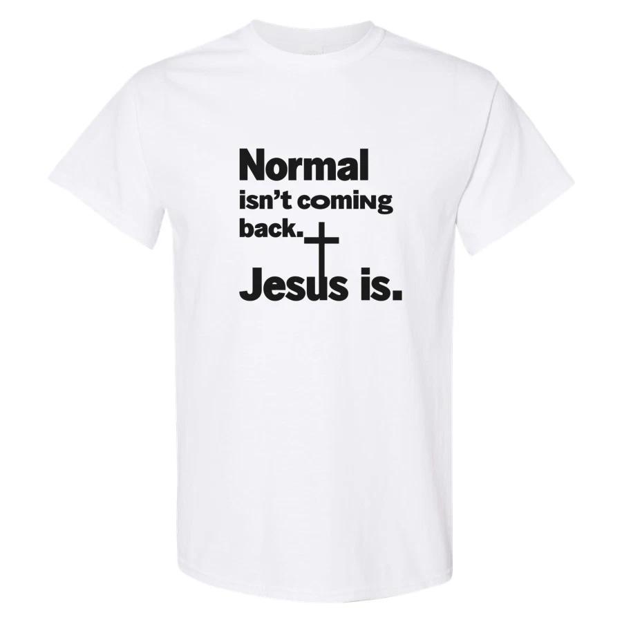 Normal Isn t Coming Back Jesus Is Vintage Christian Faith Cross T Shirt Tee Gift M