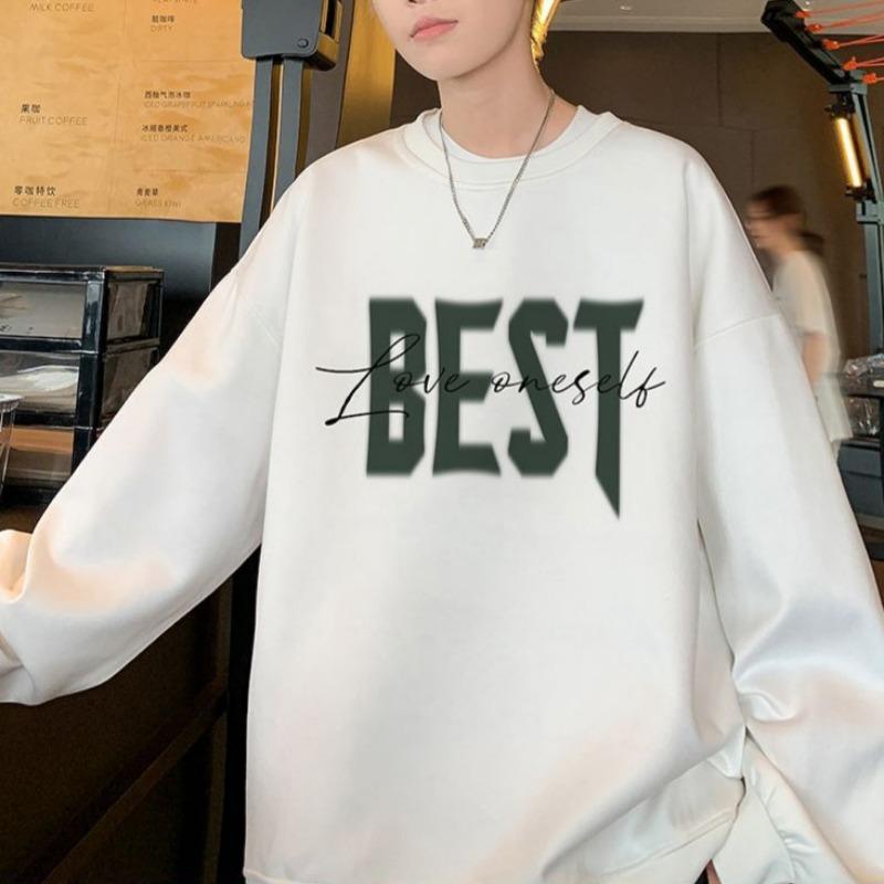 Американский ретро-свитшот с круглым вырезом для мужчин на осень и зиму — фото 4