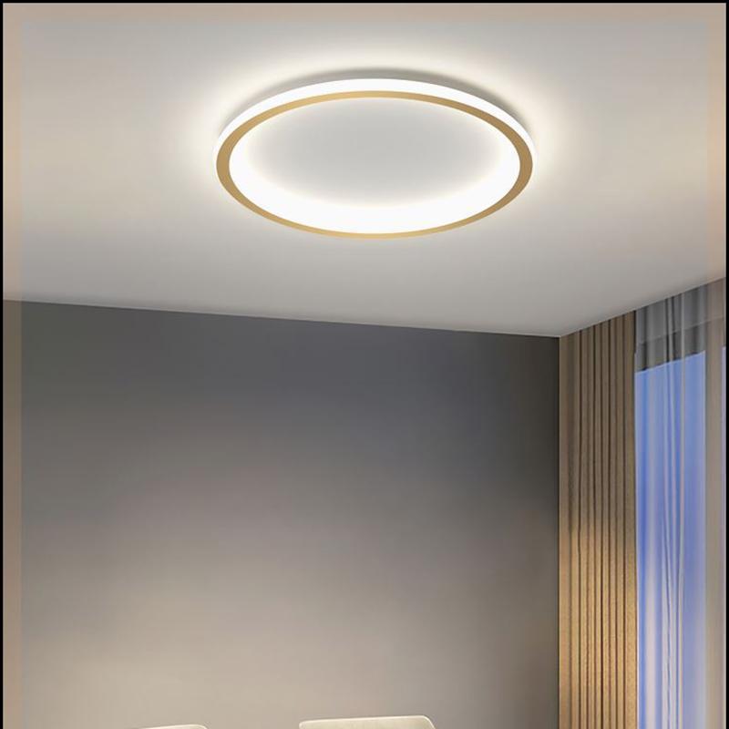 Modern LED Ceiling Light Home Decor 20/30/40/50/60CM Dimmable Round Lamp Bedroom Living Room Black White Fixture Lighting Lustre