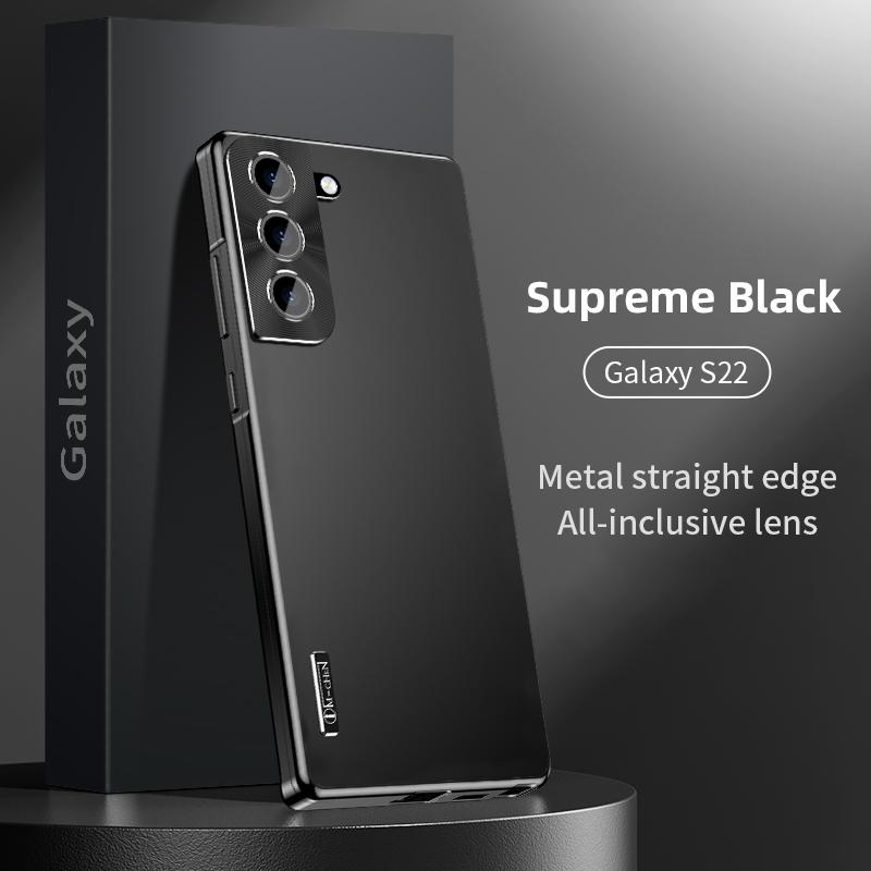 

Для Samsung Galaxy S22 S23 S24 S25 Ultra Plus Чехол Матовый Магнитный Металлический Материал S24Ultra S25Ultra Защитный Ультратонкий Чехол For Galaxy S25 Ultra чёрный