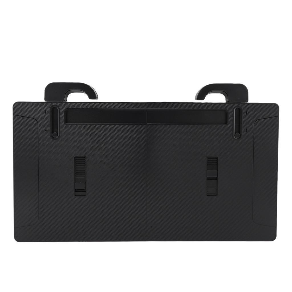 2-in-1 Auto-Lenkrad-Schreibtisch Sitzspalt-Organizer-Tablett Faltbar Verstellbar Karbonfaser-Optik Tisch für Laptop Essen