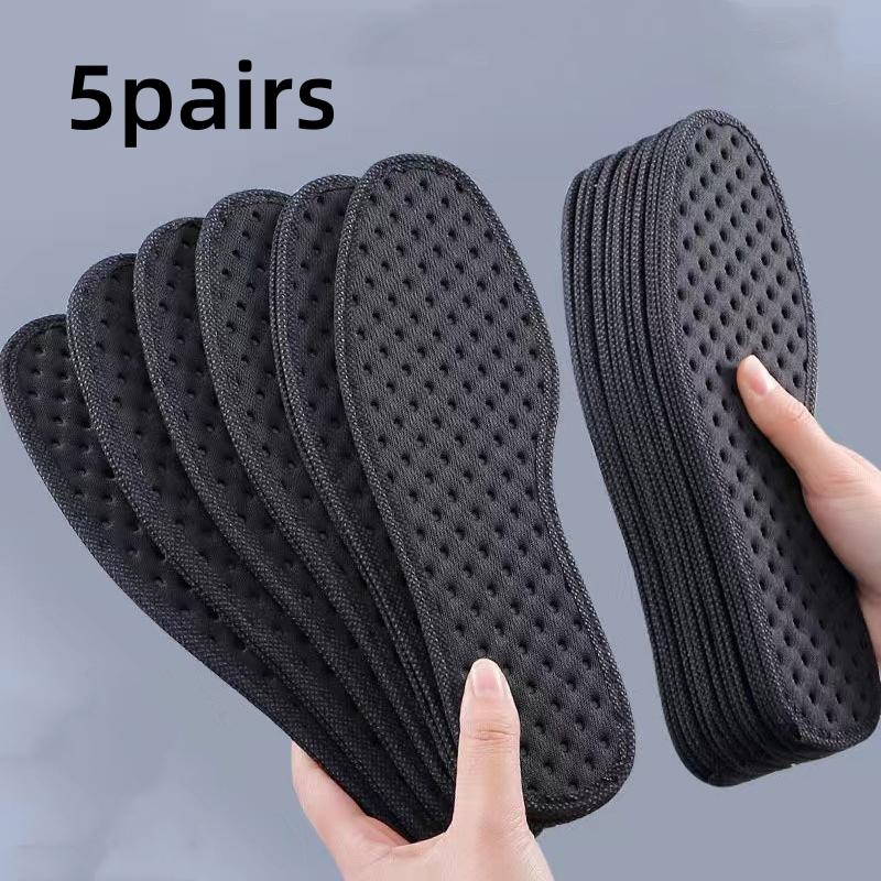 5 Pairs Plant Insoles For Shoes Bamboo Charcoal Antibacterial Deodorant Running Sports Insole Feet Shock Absorbing Shoe Sole