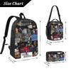 Chris Brown Breezy Bowl XX Tour 2025 Kids Backpack Lunch Box Pen Bags for Boys Girls Backpacks Kawaii Schoolbag Bookbag Set