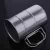 Oil Barrel Shape Stainless Steel Camping Mug Heat-resistant Portable Outdoor Drinking Cup  Coffee