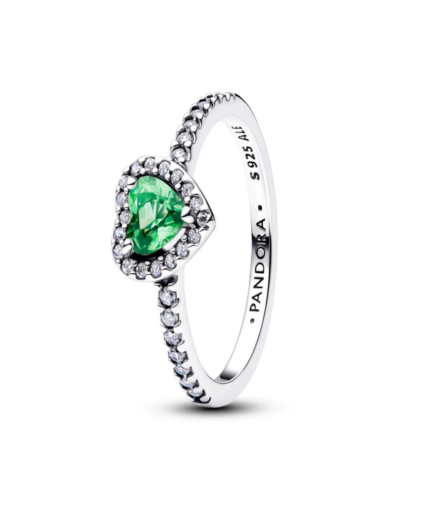 Pandora Elevated Mint Green Friendship Heart Ring_198421C08