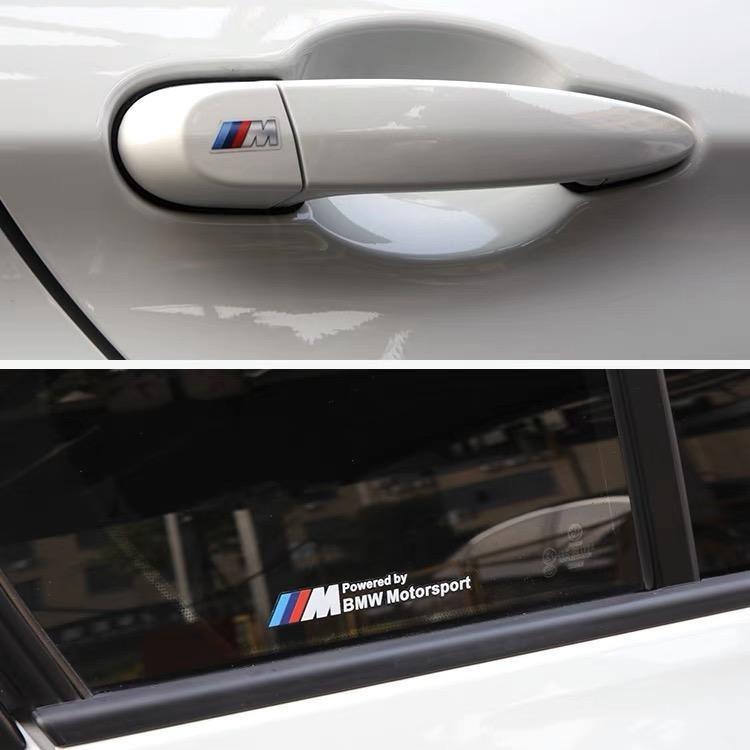 BRHE9 1/Set M Sports Emblem Stickers Car Body Trunk Decoration Decals For BMW X1 X3 X5 X6 X7 E30 E90 M3 M5 E83 F25 E91 E60 F15 F16 F30