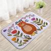 Vintage Floral Bird Doormat Cute Illustrative Style Cartoon Non-Slip Entrance Rug Boho Butterfly Decorative Floor Carpet
