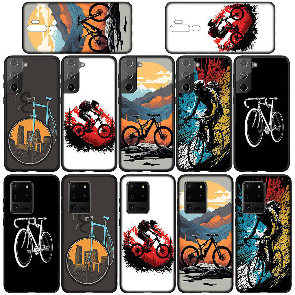 For Motorola Moto Edge 70 60 50 G54 G86 Samsung Galaxy S25 iPhone 17 16 15 Redmi Note 14 13 Pro Max Phone Case Poster Mountain Bike Cycling Art Cover