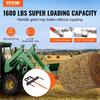 39" Hay Spear, Bale Spears 1600lbs Loading Capacity, Skid Steer Loader Tractor Bucket Attachment with 2pcs 17.5" Stabilizer Spears and 60" Chain,