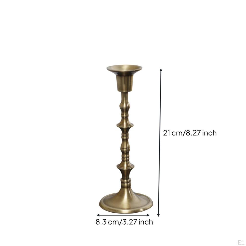 Candlestick Holder Vintage Taper Candle BrassColored Holders for Home Stylists,