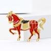 Enamel Horse Brooch for Women Animal Lapel Pins Party Accessories Valentine's Day Gifts
