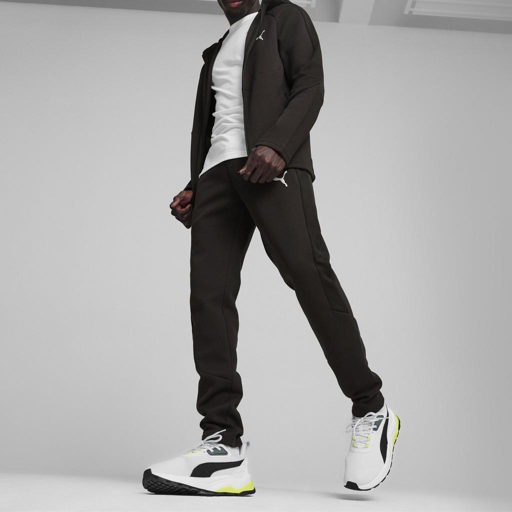 Puma Evostripe Solid Color Cut Design Casual Mid Waist Knitted Sports Pants Men Bottoms Black 681189-01