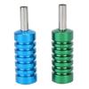 2pcs Aluminum Alloy Tattoo Machine Grip Prevent Slip Tattoo Handle Grips Green Blue 2.1cm Diameter