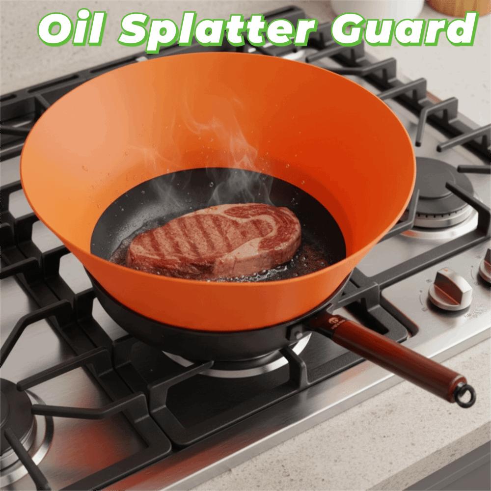 Folding Oil Splatter Cover Heat-resistant Splash-proof Pot Rim Anti-Overflow Cover Cooking