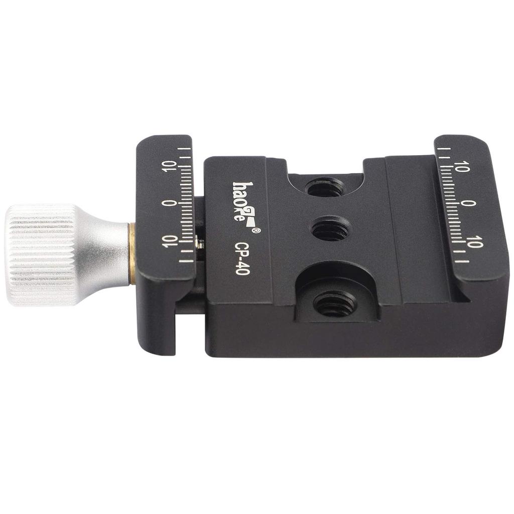 Haoge DSLR and Mirrorless Camera Quick Release for Standard Conversion DJI Ronin ZHIYUN Crane Weebill S and Manfrotto Tripod Ball Heads CP-40 Clamp,