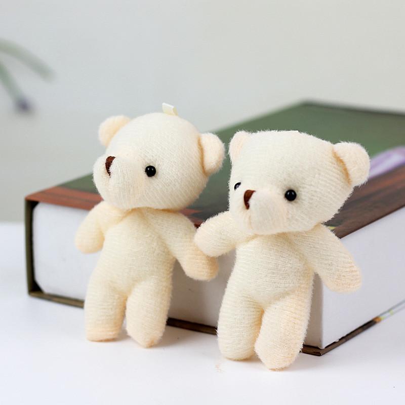 Adorable Mini Bear Plush Toy Beige Teddy Stuffed Animal Gift Cute Keychain
