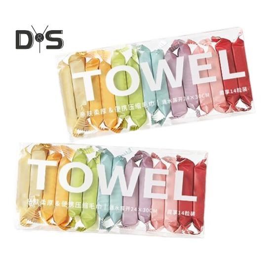 28 Pcs Compressed Towel Tablets Disposable Face Towels Camping Wet Towel Portable Travel Towel Beauty Outdoor Sports Compressed Towel Set