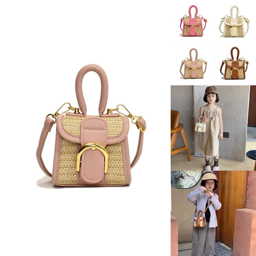 Trendy Korean Style Colorblock Mini Crossbody Bag For Kids Lightweight And Chic