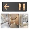 Bathroom Signs for Business Acrylic Restroom Directional Sign Adhesive Toilet Signage for Business Home Office Restaurant