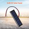 Solar Panel 4V 0.2W Mini 2-Wire Epoxy 8 Cells Ultra Slim Battery Charger for Hiking Camping Solar Projects 3x1 Inch