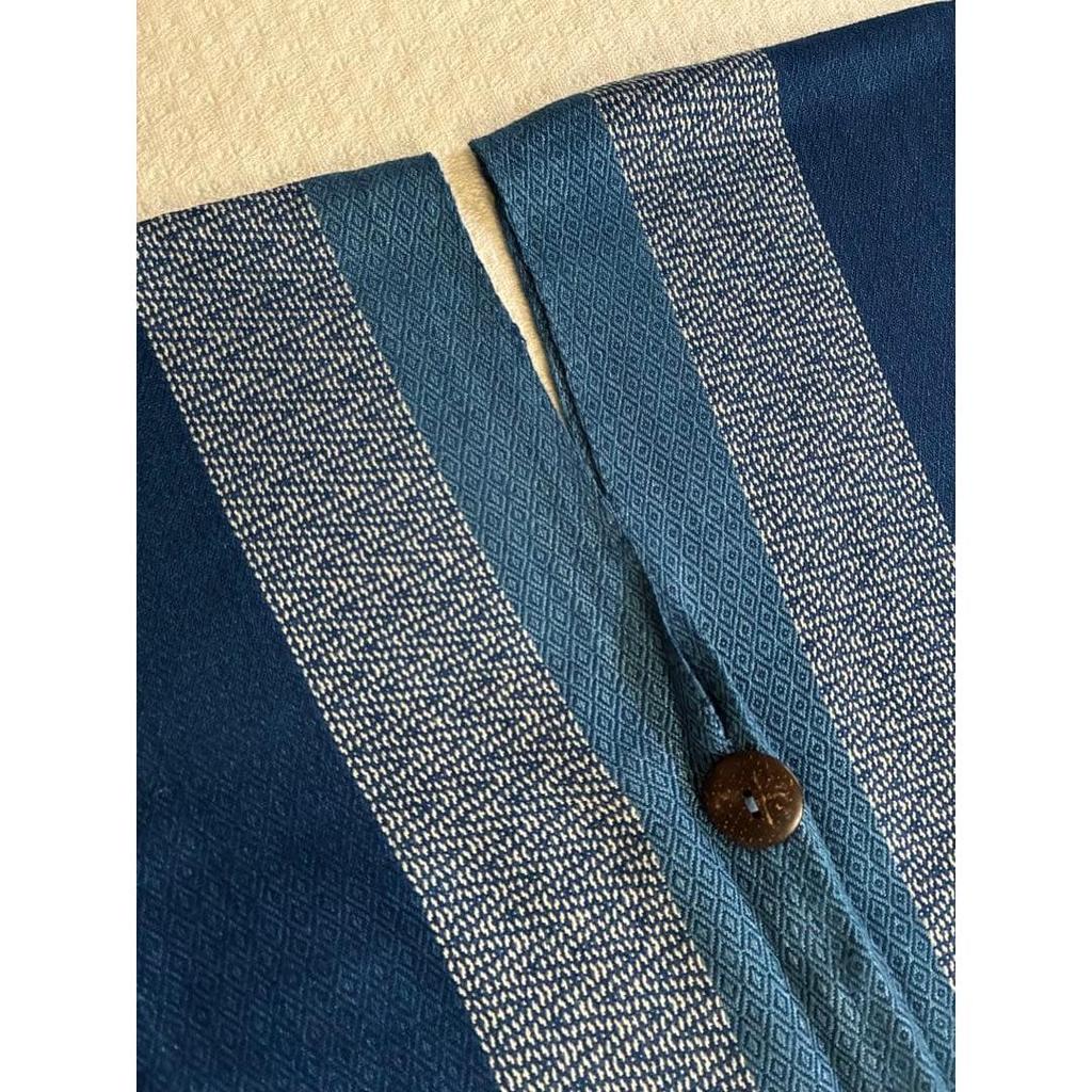 Used Handwoven Indigo-dyed Ethnic Costume Stole