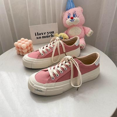 Ladies Classic Comfortable Canvas Shoe Spring Summer New Solid Color Casual Women Shoe Light Tide Shoes Retro Student Skate Shoe