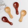 1 st Miniträhuggar Små Kökskryddor Kryddmått Socker Te Kaffe Skopa Kort Handtag Trä Barnsked Köksredskap