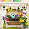 10pcs Bee-Shaped Wooden Cutouts - 2D Flat Wall Art & Craft Supplies for DIY Painting,Decorations for Holidays, Weddings, Parties