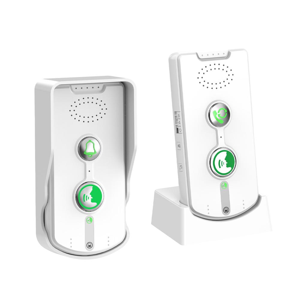 Wireless Intercom Doorbell System Full Duplex Communication 500m 1640ft Long Range Rechargeable Home Security Doorbell