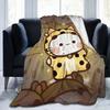 Cartoon Panda Bubu Dudu Blanket Fleece Spring Autumn  Portable Super Warm Throw Blanket for Sofa Couch Quilt