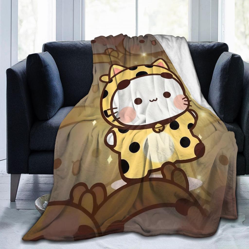 Cartoon Panda Bubu Dudu Blanket Fleece Spring Autumn  Portable Super Warm Throw Blanket for Sofa Couch Quilt