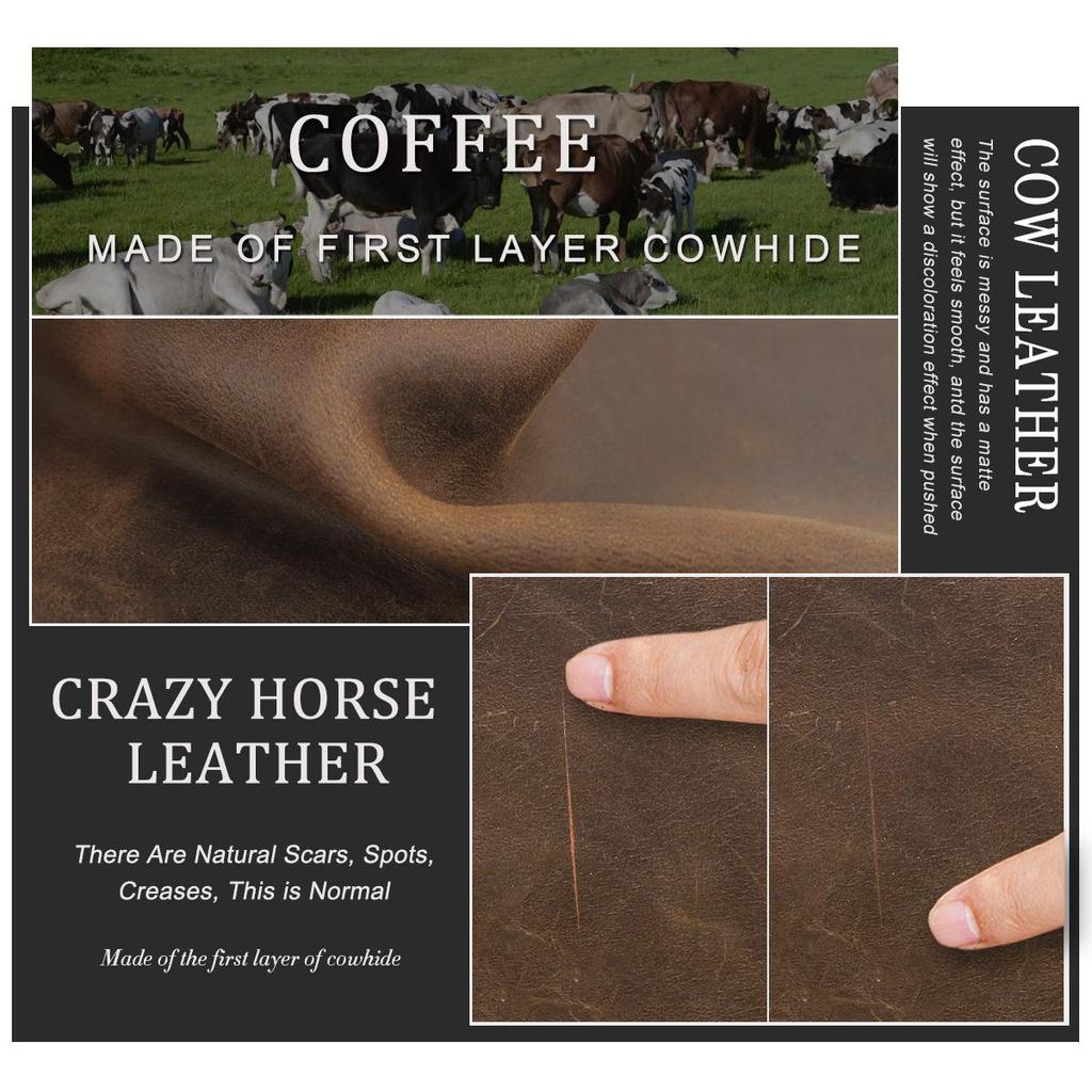 CONTACT'S Genuine Leather Laptop Bags for Men Business Messenger Shoulder Bags for 13.3/15.4/16 Inch Laptop Male Computer Tote Bags