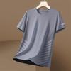 Herr Snabbttorkande T-shirt Andningsbar Atletisk Sommar T-shirt Lös Passform Nät T-shirt för Löpning Gym Fitness Träning Utomhuspass
