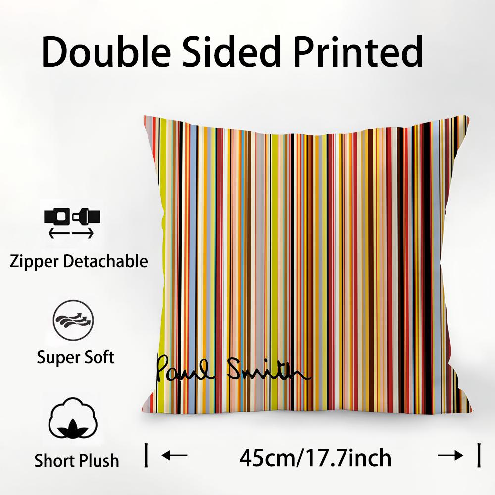 S-Smith Mode P-Paul Kissenbezug Plüschstoff Weich Beidseitiger Druck Sofakissenbezug Zierkissenbezüge