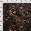 oneOone Cotton Flex Chocolate Brown Fabric Geometrical Water Color Craft Projects Decor Fabric Printed By The Yard 40 Inch