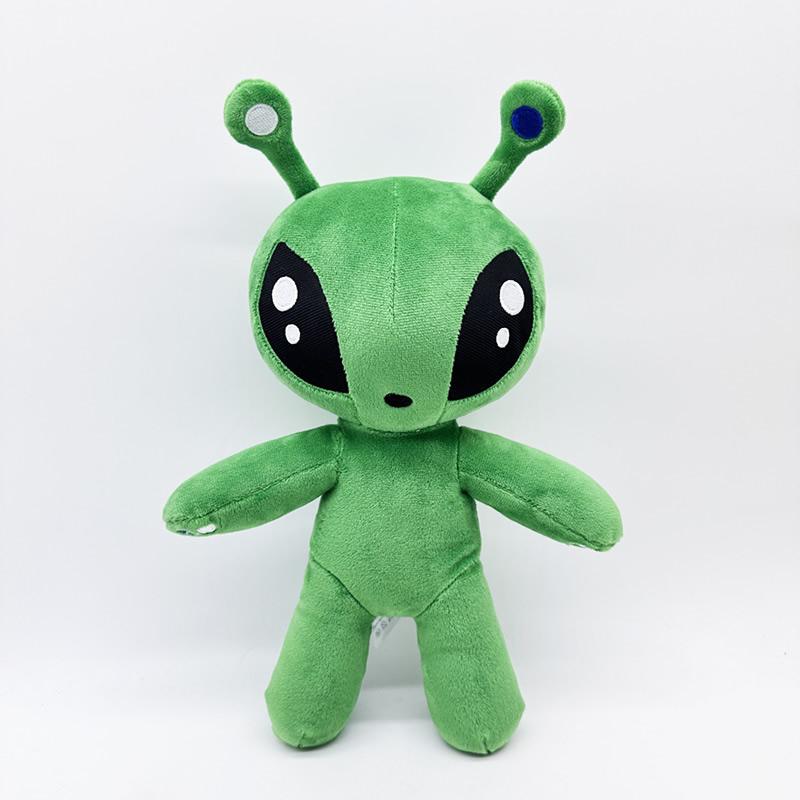 25cm Green Alien Plush Toy Anime Tentacled Horn Alien Monsters Horror Doll Boys Girls Soft Toys Stuffed Throw Pillow Kids Gifts