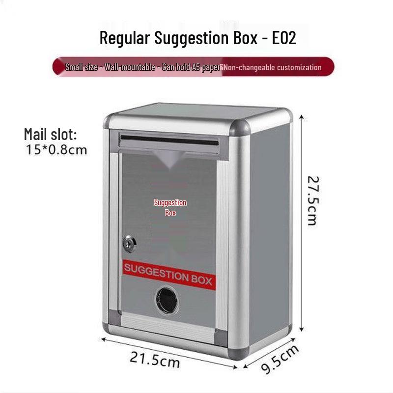 Lockable Aluminum Alloy Office Suggestion Box