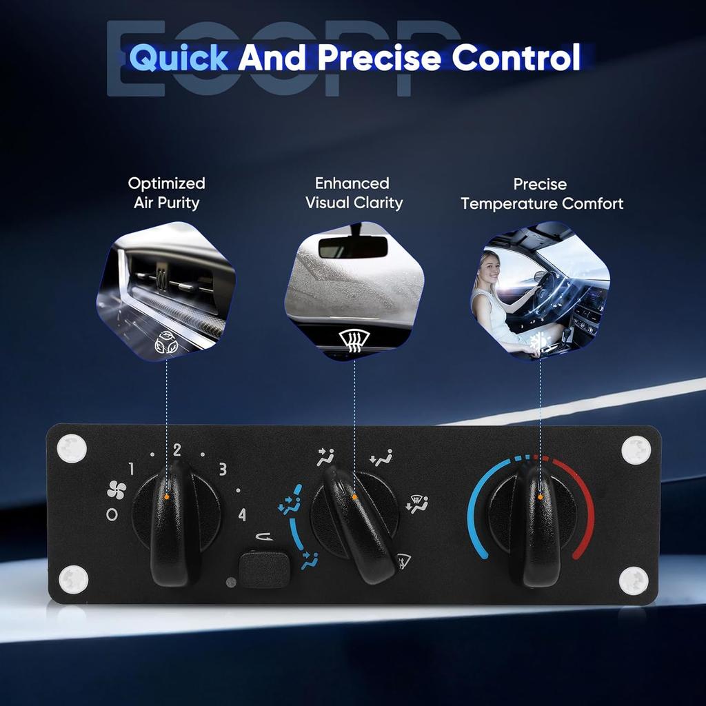 ECCPP 599-008 Climate Control module AC Heater Climate control Panel For Freightliner M2 100: 2002, 2003, 2004, 2005, 2006