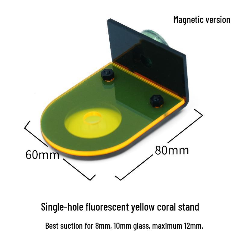 Fluorescent Acrylic Coral Propagation Base with Suction Cups for SPS and Soft Corals.