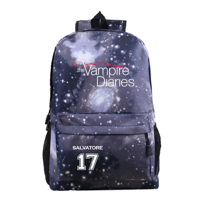 Vampire Diaries Peripheral Elementary and Secondary School Bags Grades 3-6 Casual Backpacks