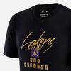 Jordan NBA Los Angeles Lakers Letter Print Crew Neck Casual Loose Short Sleeve T-Shirt Men Tops Black FN1070-010