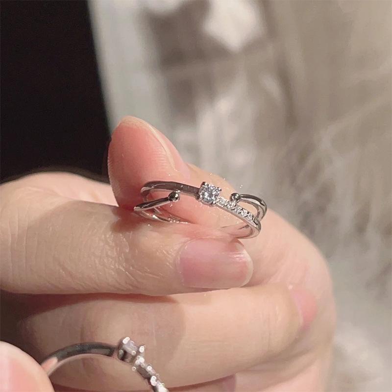 

Кольцо с розовым бриллиантом Encounter Star Track Женское Легкая роскошь Высокий класс Нишевый дизайн Ins Холодный ветер Открытое регулируемое кольцо