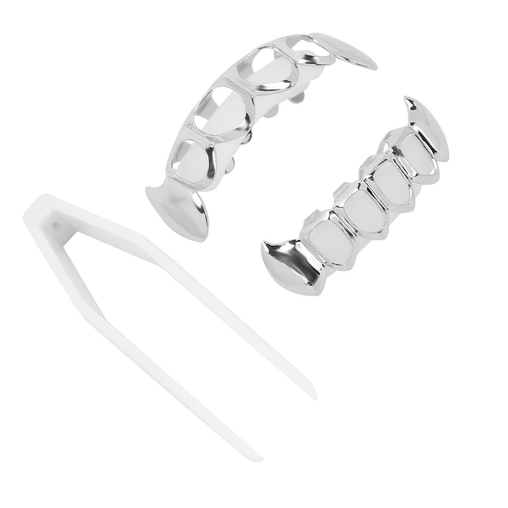Hollow Plating Teeth Brace Fashionable Metal Teeth Decoration Jewelry for Party