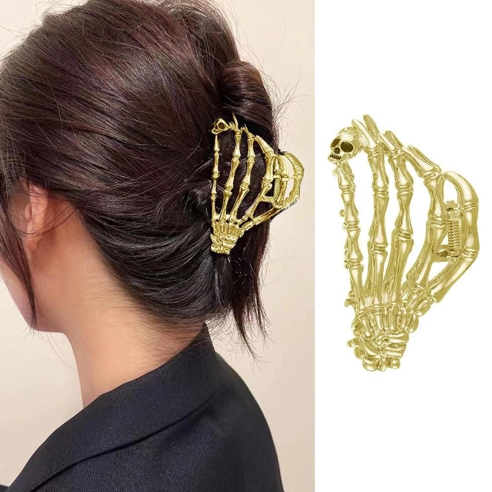 Punk-Spinnennetz-Haarklammer aus Metall, Legierung, Halloween-Haarklammern, schwarze silberne Haarnadel für dünnes Haar, Zubehör, Haarkrabben, Party-Schmuck