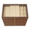Jewelry Storage Box Minimalist Wood   Lining Large Capacity Jewelry   Box for Rings Necklaces Earrings