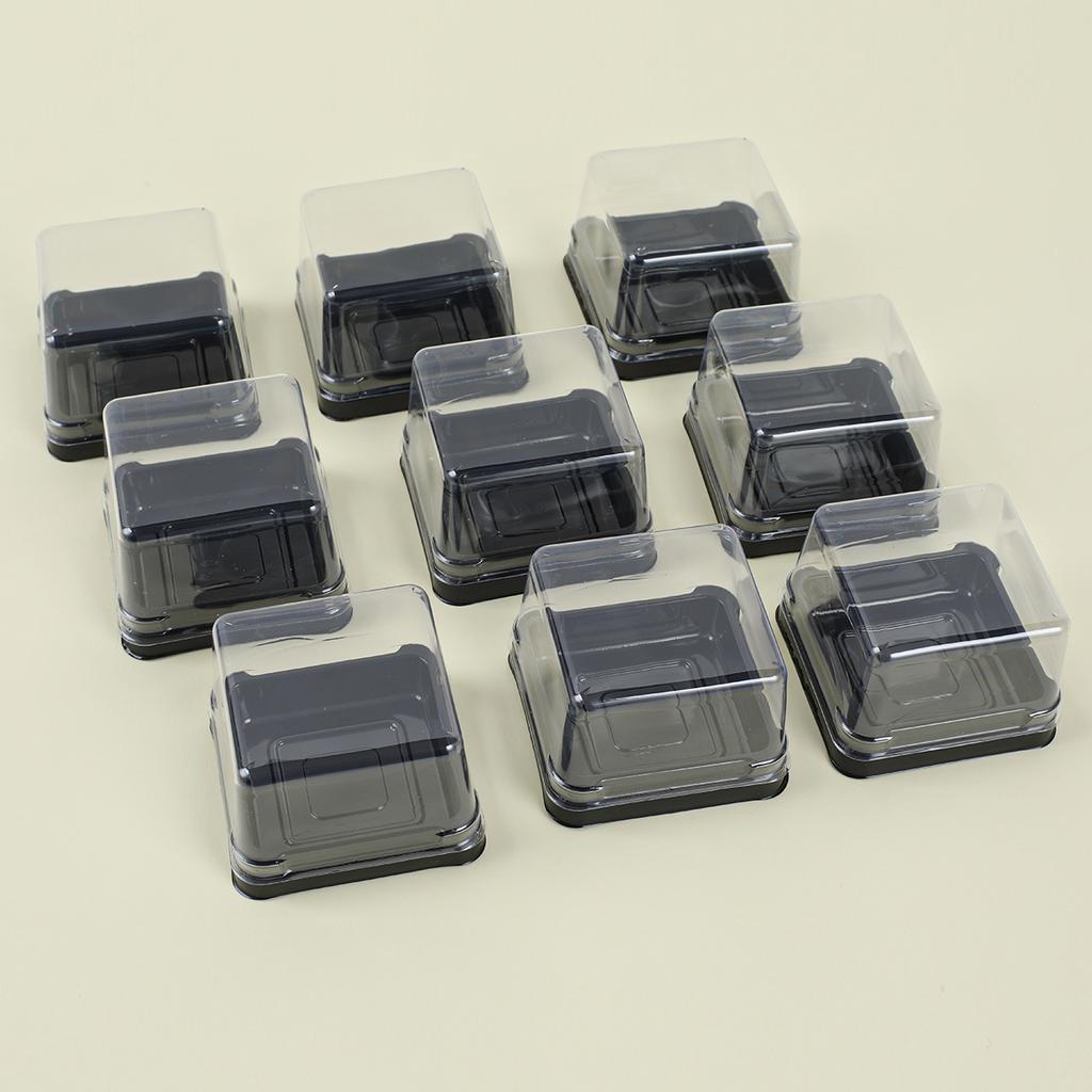 50Pcs Mini Dessert Kuchen Box Container Transparent Cupcake Gebäck Backen Verpackung Boxen Hochzeit Partei Liefert Weihnachten Geschenk