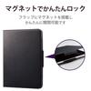 ELECOM iPad 10.9 10th Generation (2022) Case Cover Flap Case 360 Degree Rotation Soft Leather Material Black TB-A22R360BK