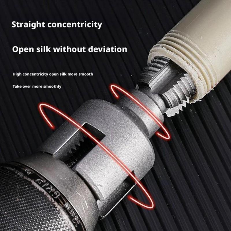 4/6 Points Pipe Thread Opener Double-Ended Internal And External Pipe Threading Tools Electric Drill Water Pipe Cutting Tool
