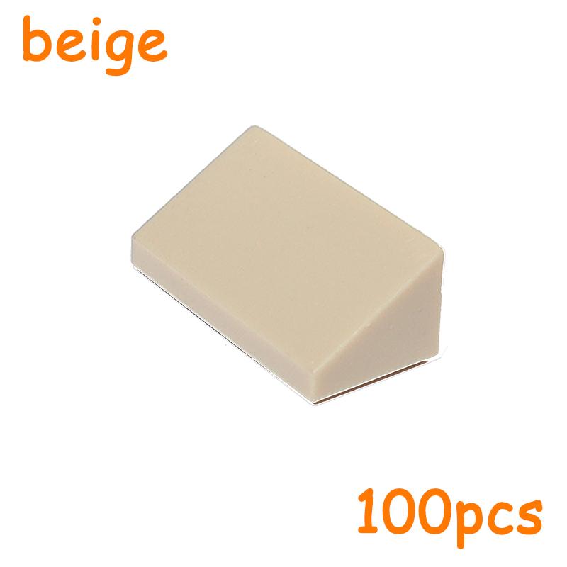 

100PCS MOC Assemble Particles Compatible With 85984 Smooth Bevel Brick 1x2 Slope DIY Building Blocks 1*2 Educational Toy for Kid бежевый