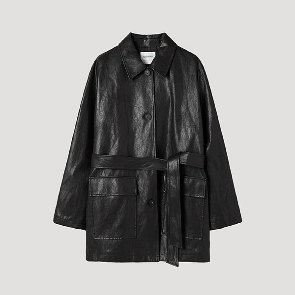 

She S miSS Eco Leather Trench Mccoat Swwbyp12040 Bk blacks/77